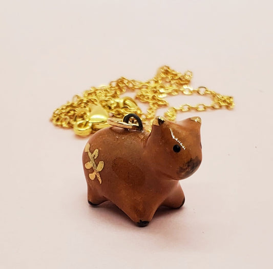 Capybara Pendant Necklace