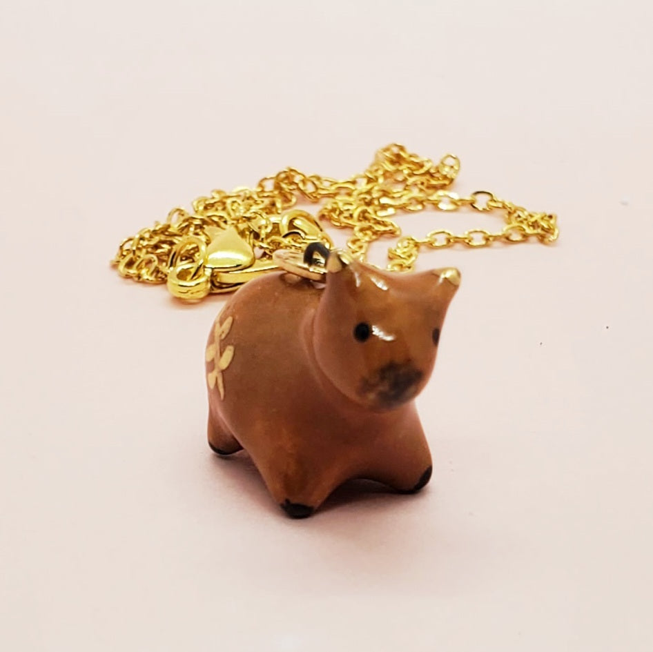 Capybara Pendant Necklace