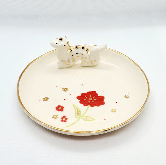 Dragon Trinket Dish - White