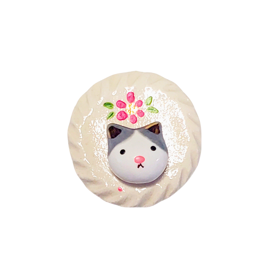Ceramic Cat Pin