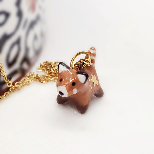 Red Panda Pendant Necklace