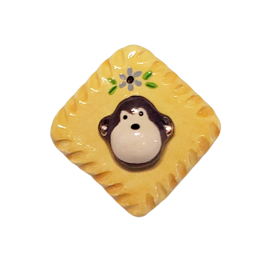 Ceramic Monkey Pin